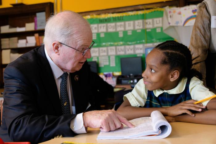 Catholic Schools Foundation 'Bus Tour' visits St. Patrick School, Roxbury